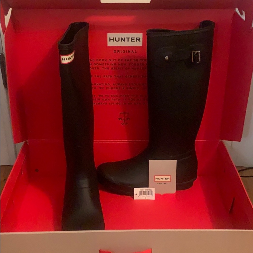 Hunter tall original matte black boots